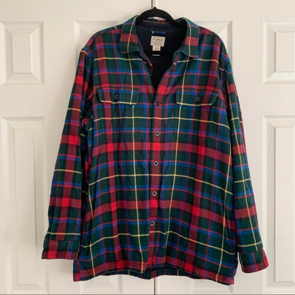 L.L. Bean Other - Plaid Fleece Lined Shacket/Jacket